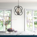 Haldora Rustic Crystal Globe Pendant Light