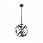 Haldora Rustic Crystal Globe Pendant Light