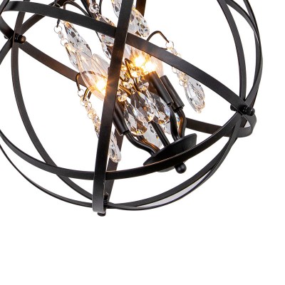 Haldora Rustic Crystal Globe Pendant Light Haldora Rustic Crystal Globe Pendant Light