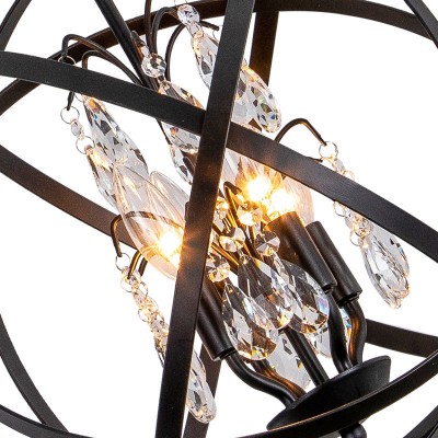 Haldora Rustic Crystal Globe Pendant Light Haldora Rustic Crystal Globe Pendant Light