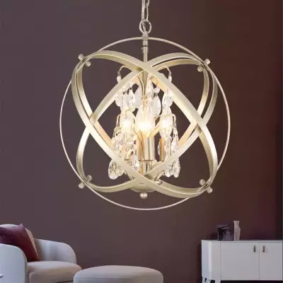 Haldora Rustic Crystal Globe Pendant Light Haldora Rustic Crystal Globe Pendant Light