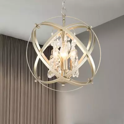 Haldora Rustic Crystal Globe Pendant Light Haldora Rustic Crystal Globe Pendant Light