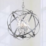 Haldora Rustic Crystal Globe Pendant Light