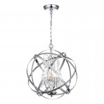 Haldora Rustic Crystal Globe Pendant Light