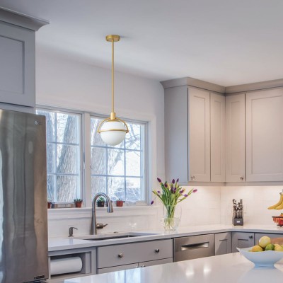 Iantheus Farmhouse Frosted Milk Glass Globe Pendant Light Iantheus Farmhouse Frosted Milk Glass Globe Pendant Light