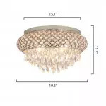 Jorunn Tiered Crystal Drum Flush Mount Ceiling Light