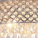 Jorunn Tiered Crystal Drum Flush Mount Ceiling Light