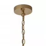 Coriander Farmhouse Water Ripple Glass Drum Chandelier