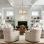 Coriander Farmhouse Water Ripple Glass Drum Chandelier