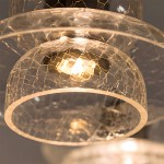 Arloen Modern Crackle Glass Pendant Light