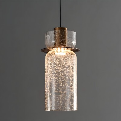 Arloen Modern Crackle Glass Pendant Light Arloen Modern Crackle Glass Pendant Light
