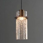Arloen Modern Crackle Glass Pendant Light
