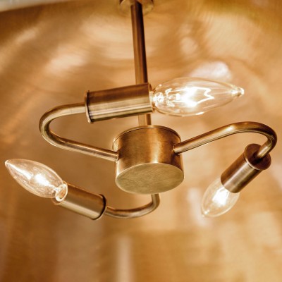 Deryn Farmhouse Brass Dome Pendant Light