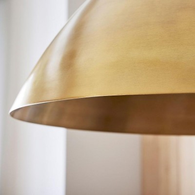 Deryn Farmhouse Brass Dome Pendant Light