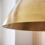 Deryn Farmhouse Brass Dome Pendant Light