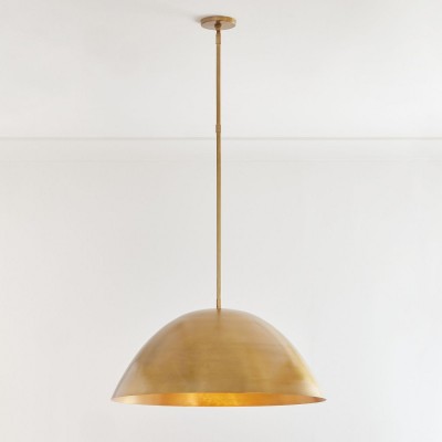 Deryn Farmhouse Brass Dome Pendant Light