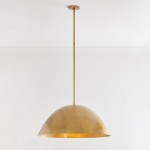Deryn Farmhouse Brass Dome Pendant Light