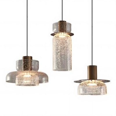Arloen Modern Crackle Glass Pendant Light Arloen Modern Crackle Glass Pendant Light