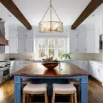 Coriander Farmhouse Water Ripple Glass Drum Chandelier