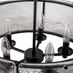 Coriander Farmhouse Water Ripple Glass Drum Chandelier