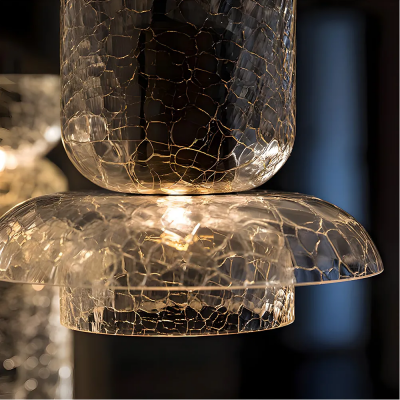 Arloen Modern Crackle Glass Pendant Light Arloen Modern Crackle Glass Pendant Light