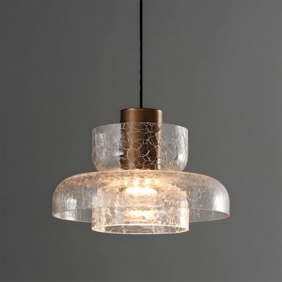 Arloen Modern Crackle Glass Pendant Light Arloen Modern Crackle Glass Pendant Light
