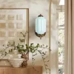 Cyrilith Vintage Milk Glass Oiled Brass Eloise Sconce