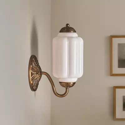 Cyrilith Vintage Milk Glass Oiled Brass Eloise Sconce Cyrilith Vintage Milk Glass Oiled Brass Eloise Sconce