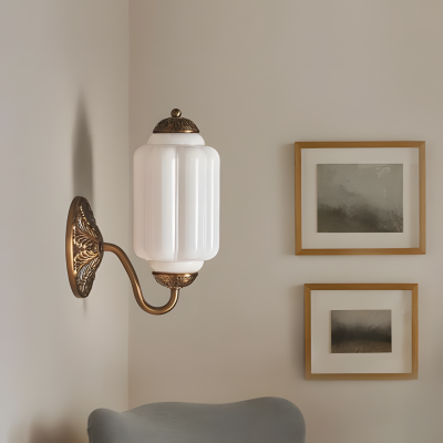 Cyrilith Vintage Milk Glass Oiled Brass Eloise Sconce Cyrilith Vintage Milk Glass Oiled Brass Eloise Sconce
