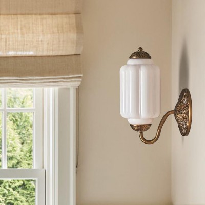Cyrilith Vintage Milk Glass Oiled Brass Eloise Sconce Cyrilith Vintage Milk Glass Oiled Brass Eloise Sconce