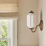 Cyrilith Vintage Milk Glass Oiled Brass Eloise Sconce