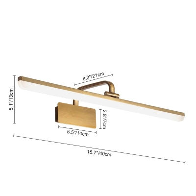 Jaryn Rustic LED Bar Brass Wall Light Jaryn Rustic LED Bar Brass Wall Light