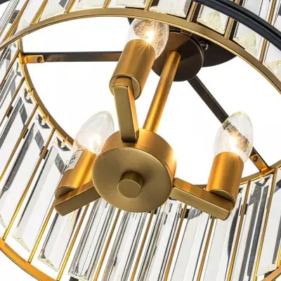 Eileyn Crystal Drum Semi Flush Mount Ceiling Light Eileyn Crystal Drum Semi Flush Mount Ceiling Light