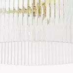 Erisen Farmhouse Ribbed Glass Drum Ceiling Light