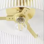 Erisen Farmhouse Ribbed Glass Drum Ceiling Light