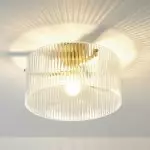 Eileyn Crystal Drum Semi Flush Mount Ceiling Light