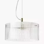 Erisen Farmhouse Ribbed Glass Pendant Light