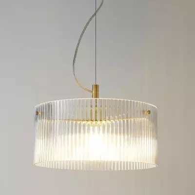 Erisen Farmhouse Ribbed Glass Pendant Light Erisen Farmhouse Ribbed Glass Pendant Light