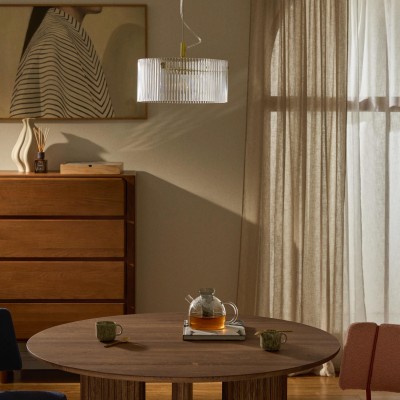 Erisen Farmhouse Ribbed Glass Pendant Light Erisen Farmhouse Ribbed Glass Pendant Light