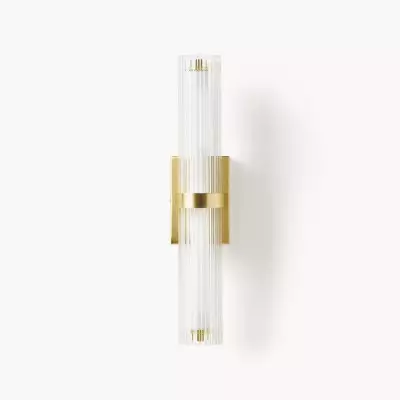 Saelin Farmhouse LED Tube Glass Wall Sconce