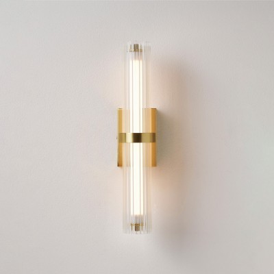 Saelin Farmhouse LED Tube Glass Wall Sconce Saelin Farmhouse LED Tube Glass Wall Sconce