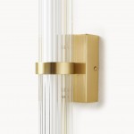 Saelin Farmhouse LED Tube Glass Wall Sconce