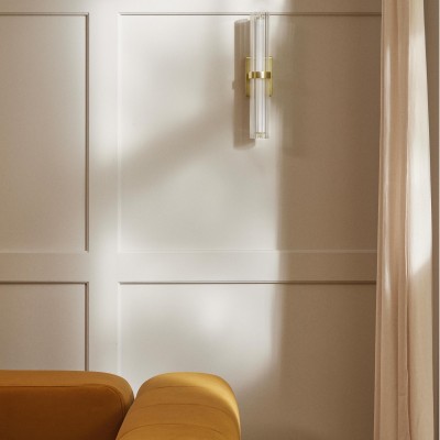 Saelin Farmhouse LED Tube Glass Wall Sconce Saelin Farmhouse LED Tube Glass Wall Sconce