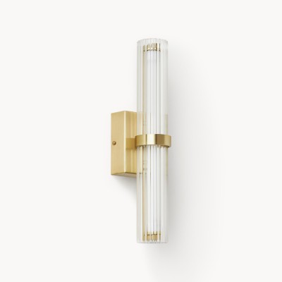 Saelin Farmhouse LED Tube Glass Wall Sconce Saelin Farmhouse LED Tube Glass Wall Sconce