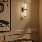 Saelin Farmhouse LED Tube Glass Wall Sconce