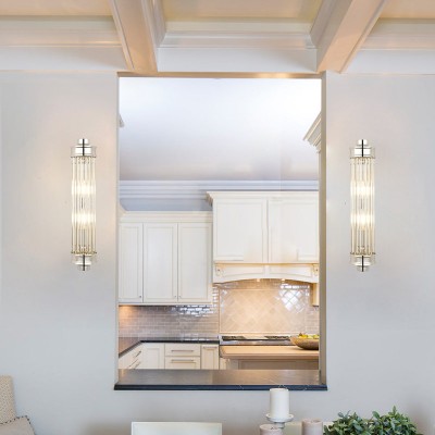 Raelin Retro Cylindrical Ribbed Glass Sconce Raelin Retro Cylindrical Ribbed Glass Sconce