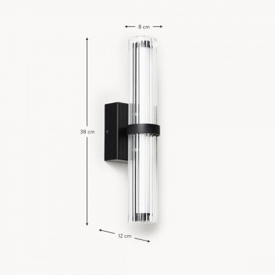 Saelin Farmhouse LED Tube Glass Wall Sconce Saelin Farmhouse LED Tube Glass Wall Sconce