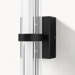 Saelin Farmhouse LED Tube Glass Wall Sconce