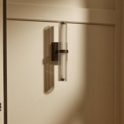 Saelin Farmhouse LED Tube Glass Wall Sconce Saelin Farmhouse LED Tube Glass Wall Sconce