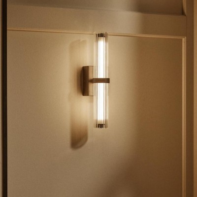 Saelin Farmhouse LED Tube Glass Wall Sconce Saelin Farmhouse LED Tube Glass Wall Sconce